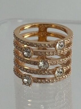 Creativity Wide Gold-toned Ring by Swarovski